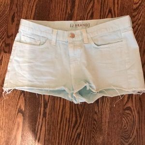 J brand turquoise jean shorts size 28